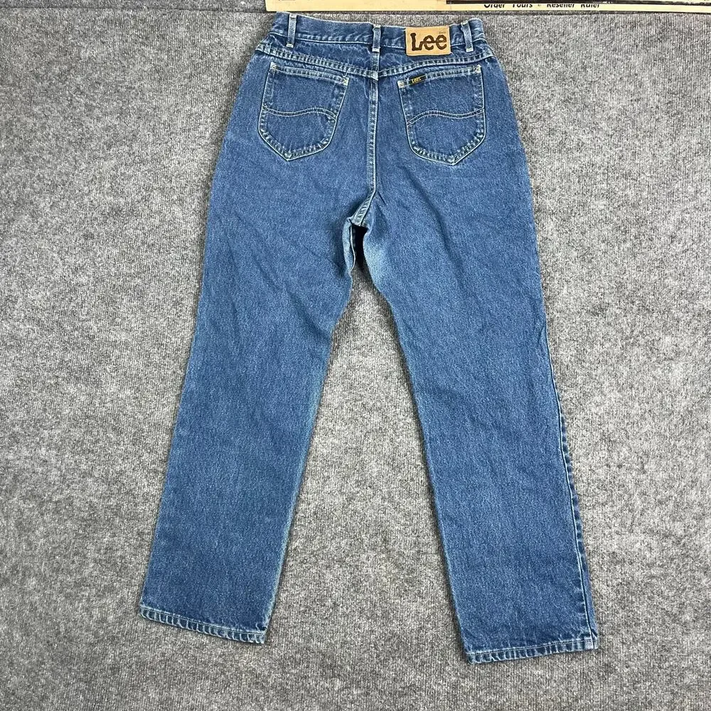 Lee Jeans Womens Blue Straight Leg Classic Size 6 Denim‎ Pants Vintage Style